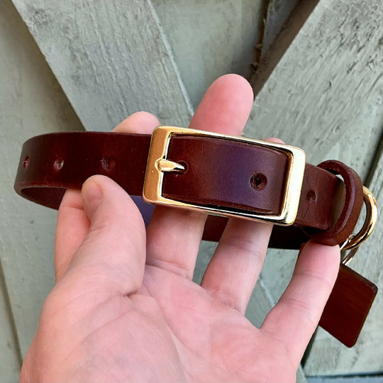 Full Grain Leather Dog Collar