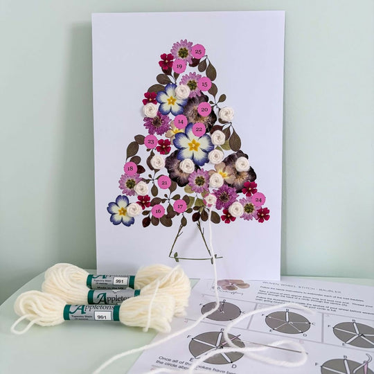 Botanical Colour Advent Calendar Embroidery Kit