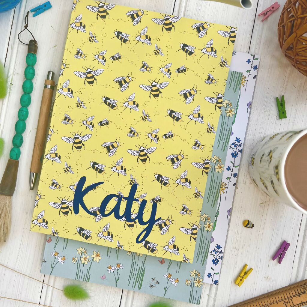 Personalised Bee Journal Drawing Notebook