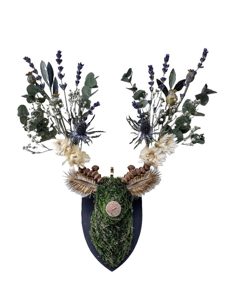 'SERENITY' Mini Botanical Stag Wall Mount