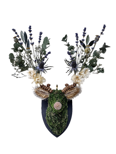 'SERENITY' Mini Botanical Stag Wall Mount