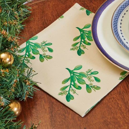 Mistletoe Christmas Napkins
