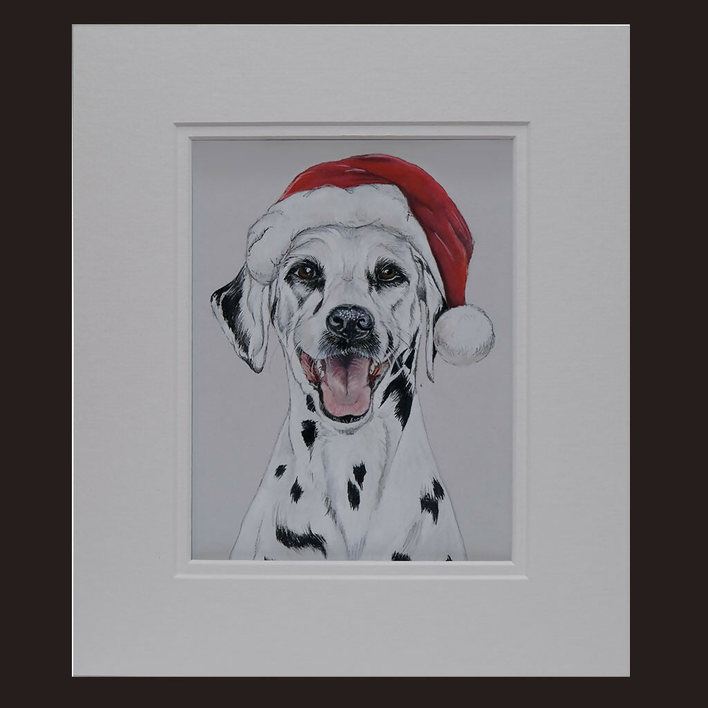 Festive Dalmatian Sketch - Original Artwork