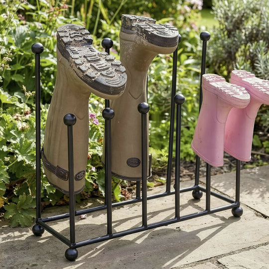 Traditional Style Outdoor Garden Large Wellington Boot Rack