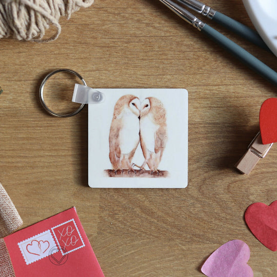 Barn Owls Keyring
