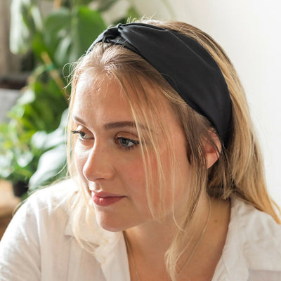 Liberty Twist Headband - Black F Print