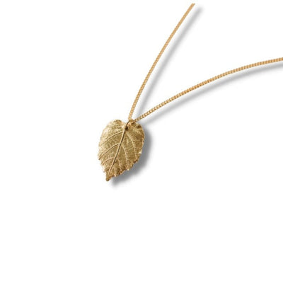 Gold Hazel Leaf Necklace