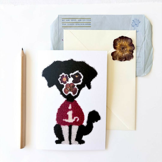 Botanical Dog Sympathy Card