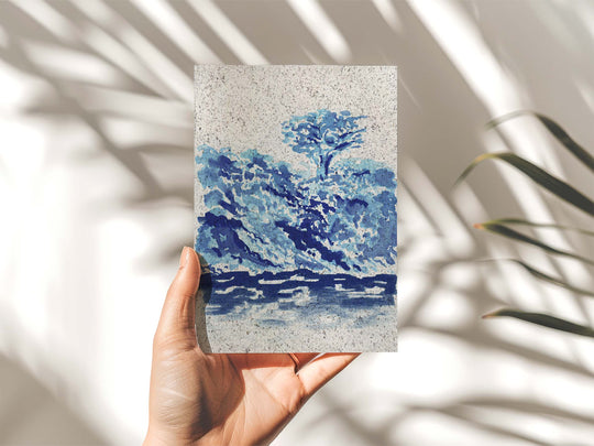 Blue Grebe | A5 | seaweed paper