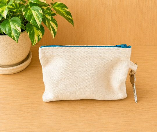 Handmade Fabric Purse – Cream  Design