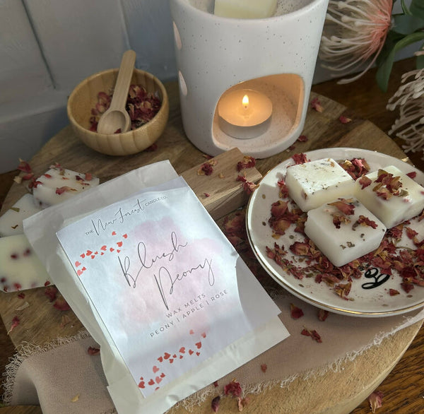 Blush Peony Botanical Wax Melts, Valentines Day Wax Melts