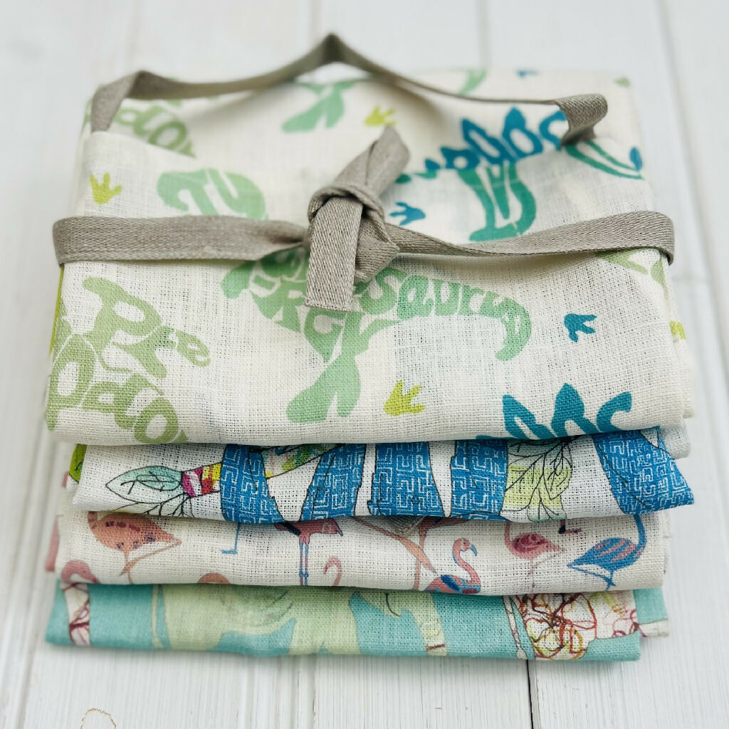 Children's Linen Aprons - Animal Designs