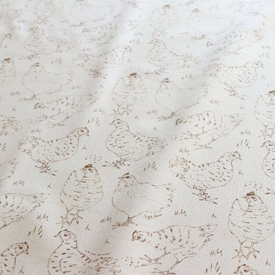 Natural Organic Linear Hen Soft Furnishing Fabric