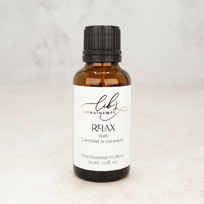 Lib's Aromatherapy Relax with Lavender & Geranium Essential Oil Blend