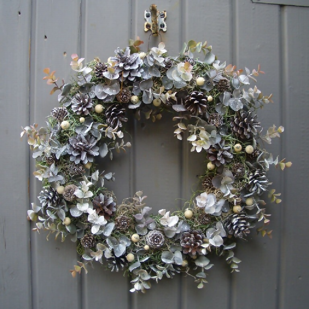 Eucalyptus and Frosted Snowberry Wreath