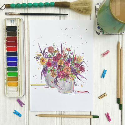 Personalised Journal Drawing Books - Floral Designs