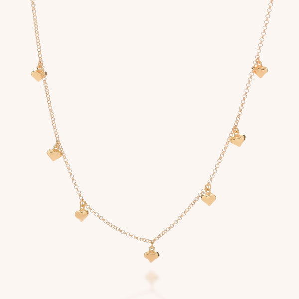 Floating Heart Charm Necklace