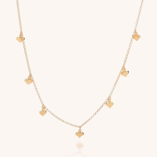 Floating Heart Charm Necklace