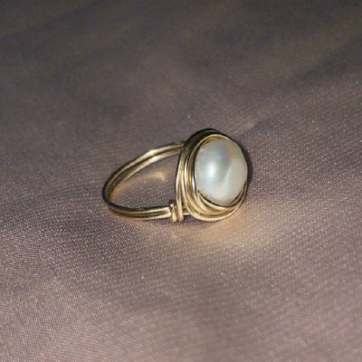 Pearl 12ct Gold Filled Ring