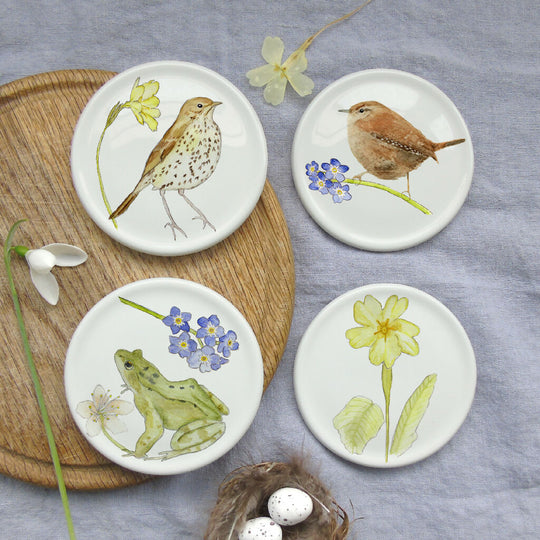 Garden Wildlife Bone China Coasters