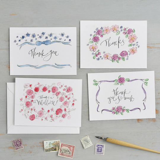 'Saying Thanks' Decorative Postcard Set