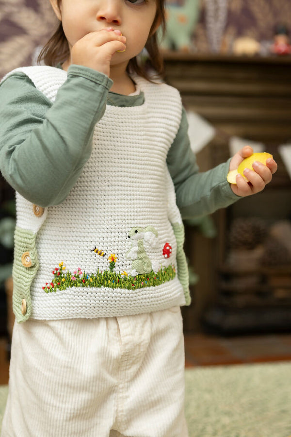 Meadow Bunny Organic Cotton Vest – Evergrow Adjustable Fit
