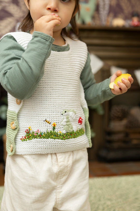 Meadow Bunny Organic Cotton Vest – Evergrow Adjustable Fit