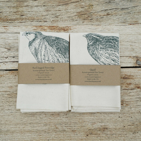 Organic Cotton Tea Towels (Set of 2) - Game Birds