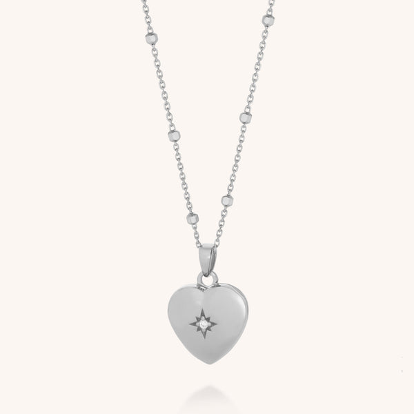 Starlight Heart Locket Necklace