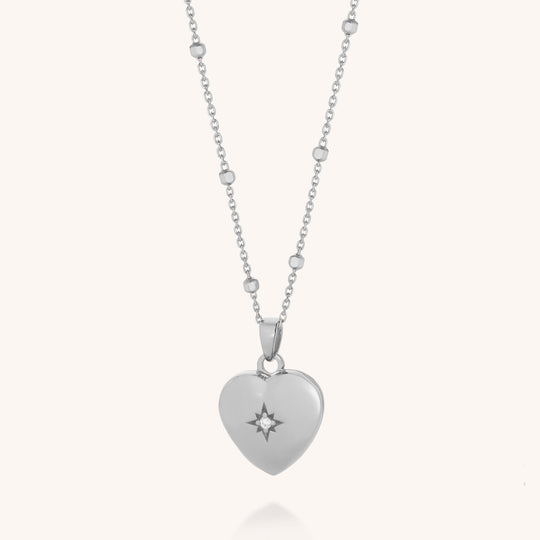 Starlight Heart Locket Necklace