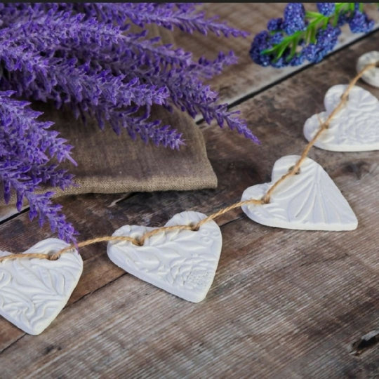 Wild Botanical Clay Heart Garland