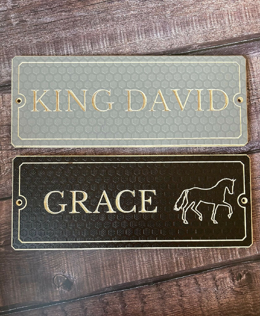 Wooden Engraved Stable Name Plaque