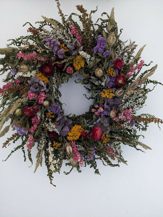 Handmade Wreath made from Naturally Dried flowers