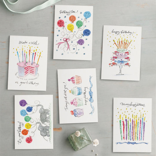 'Birthday Cards' Mixed Pack Of 6