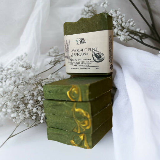 Soap Bar with Avocado Puree and Spirulina Small and Large Size