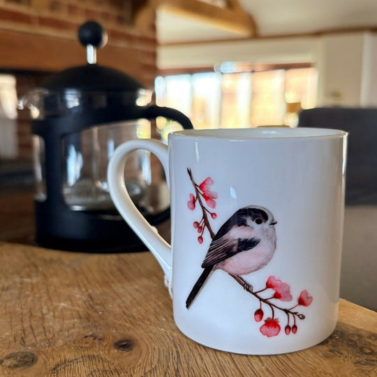 Long Tailed Tit Bone China Mug - Country Collection