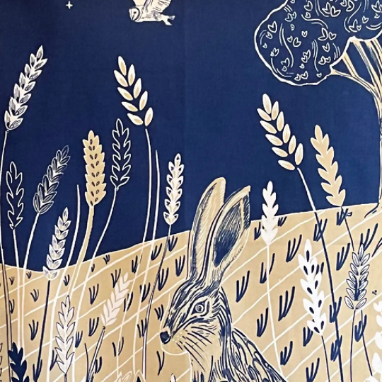 Moonlit Hare Tea Towel