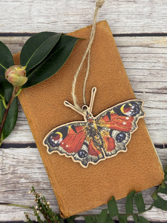 Sustainable Peacock Butterfly Decoration