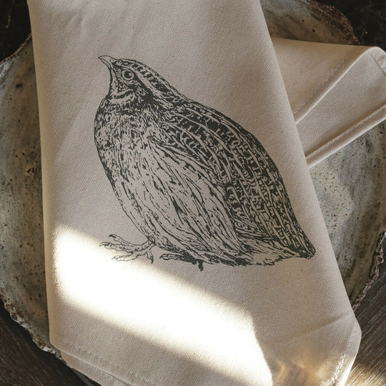 Organic Cotton Quail Napkin – Set of 2