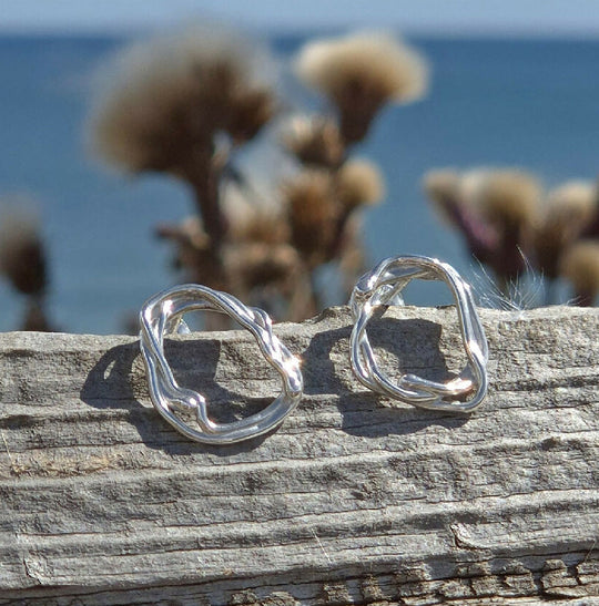 Silver Flow Earrings - Ocean Inspired