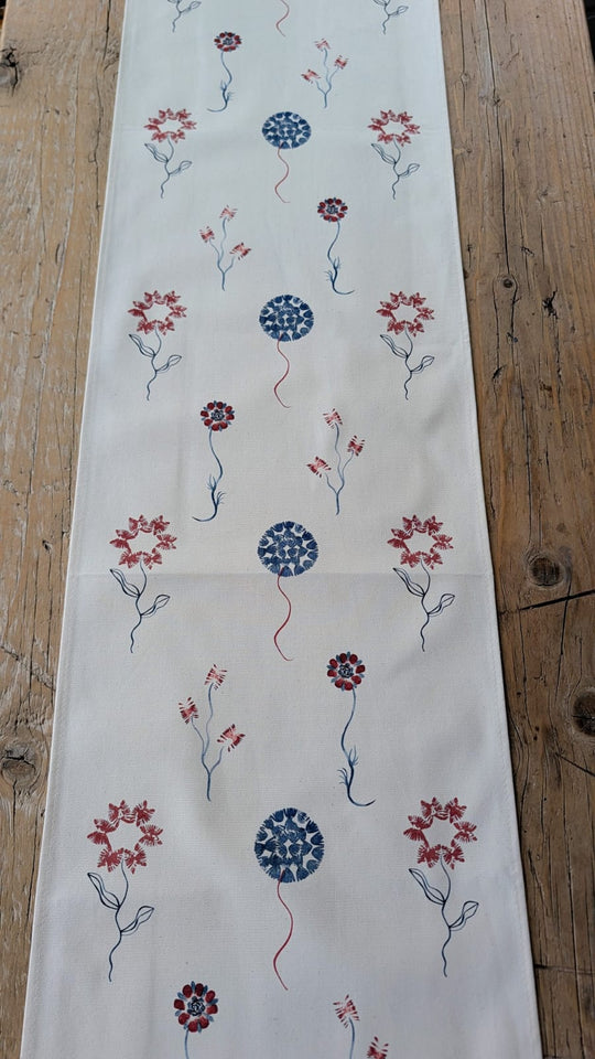 Organic Table Runner - Machair Bloom multi