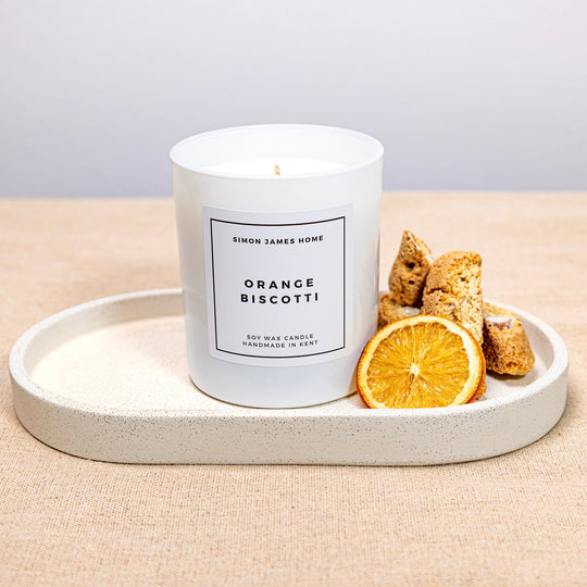 Orange Biscotti Candle - Handmade Soy Wax
