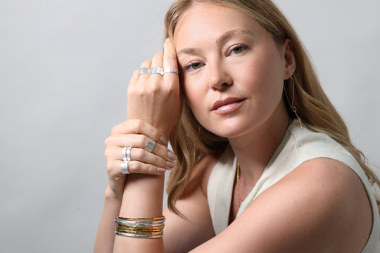 Solid Hammered Bangles