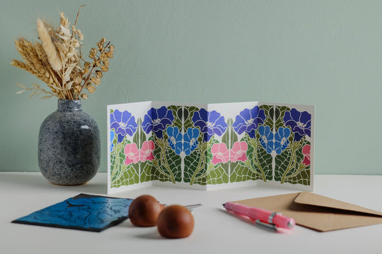 Morning Glory in Bloom Garland Card | Single Card & Envelope