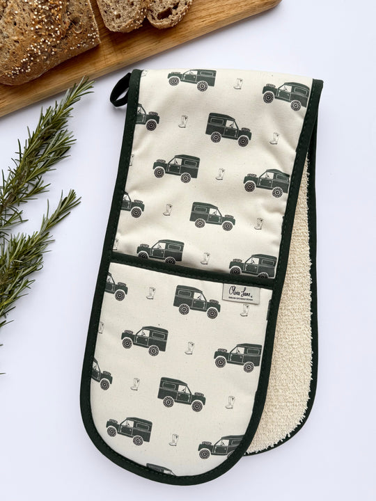 Double Oven Glove - 'A Rough Ride' Land Rover
