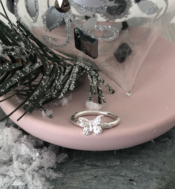 Silver Butterfly Ring