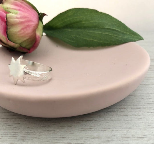 Silver Shining Star Ring