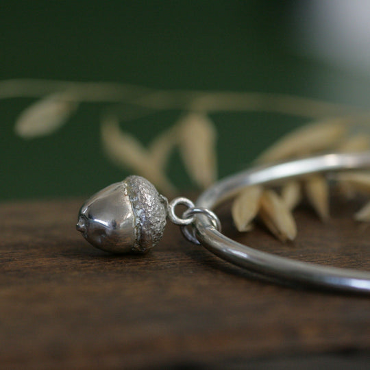 Small Acorn Capsule Memory Bangle