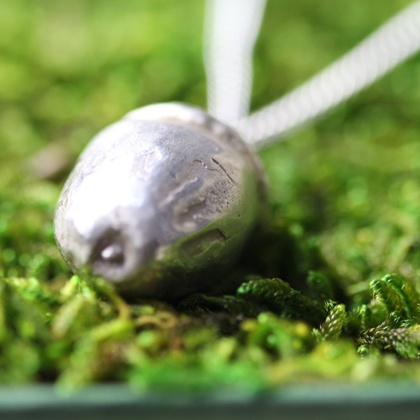 Cast silver Acorn pendant keepsake large necklace memorial jewellery