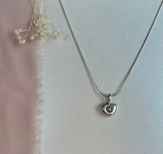 Pretty Heart with gold Nugget